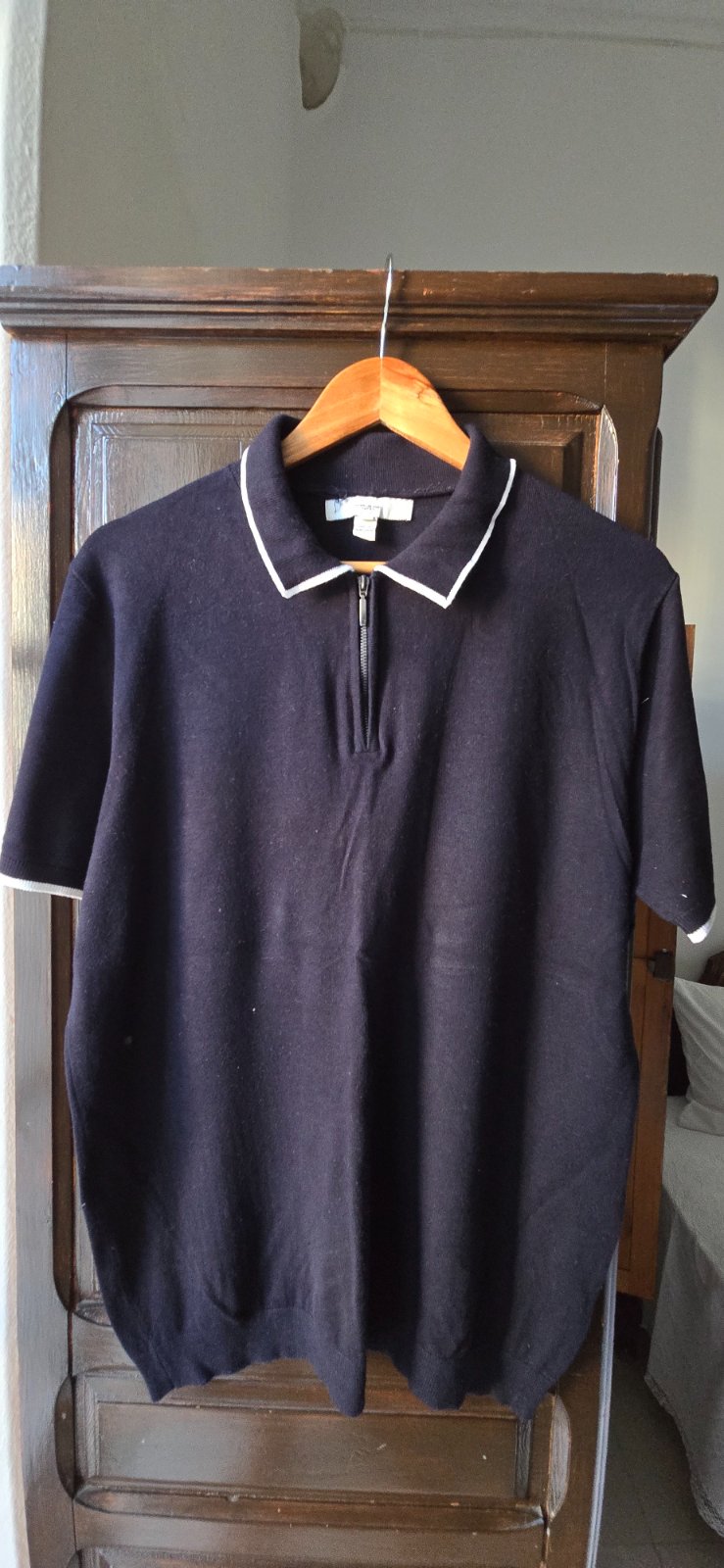Polo homme col zipé
