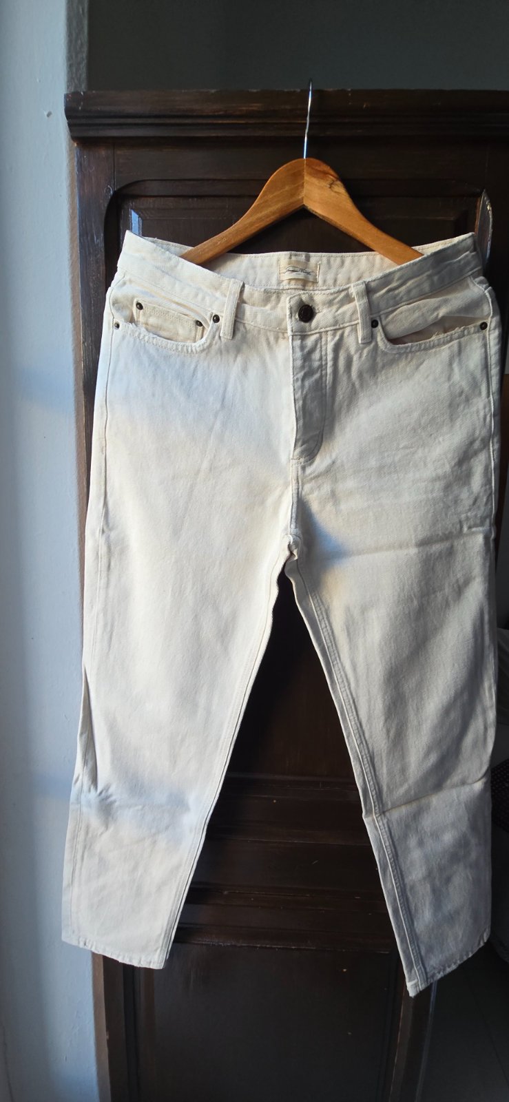 Pantalon jean beige homme