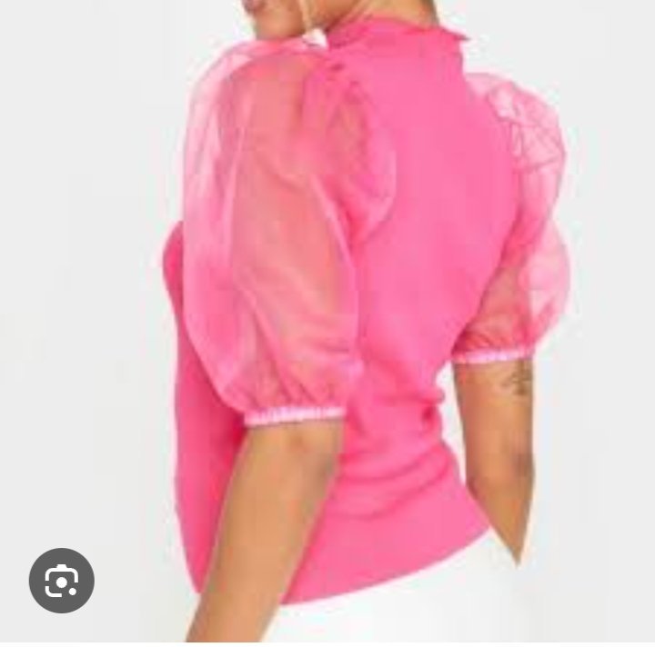 Pull H&M rose manches bouffante en mousseline 🩷🩷