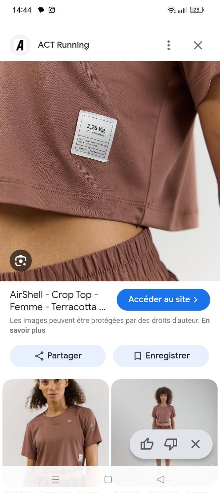 Pull marron demi manche