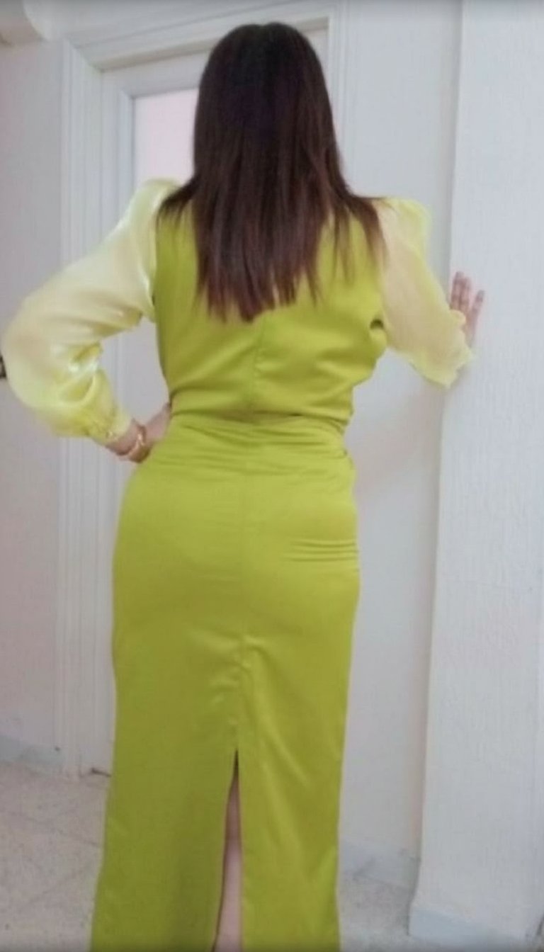 Robe longue pistache tlabes 40/42