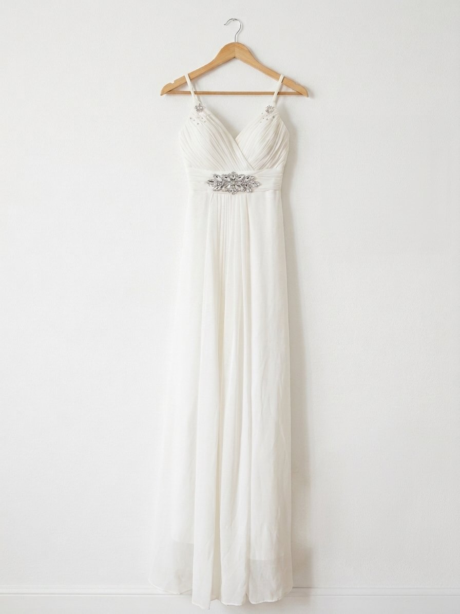 Robe de Soirée Blanche - Finition élastiquée - L/XL