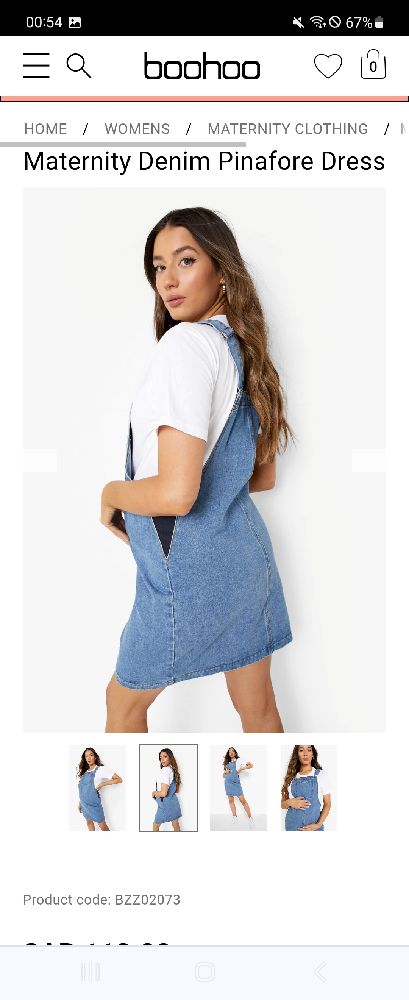 Robe  chasuble de maternite en jean 😍❤️
