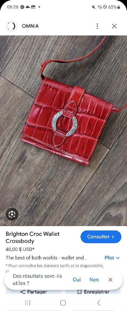 Brighton Croc Wallet Crossbody
