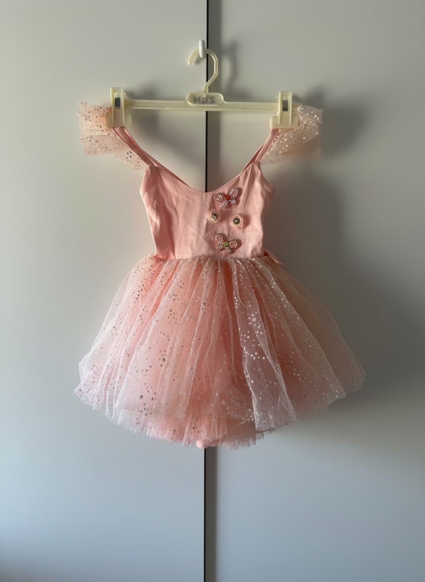 Robe fillette papillon avec chaussures