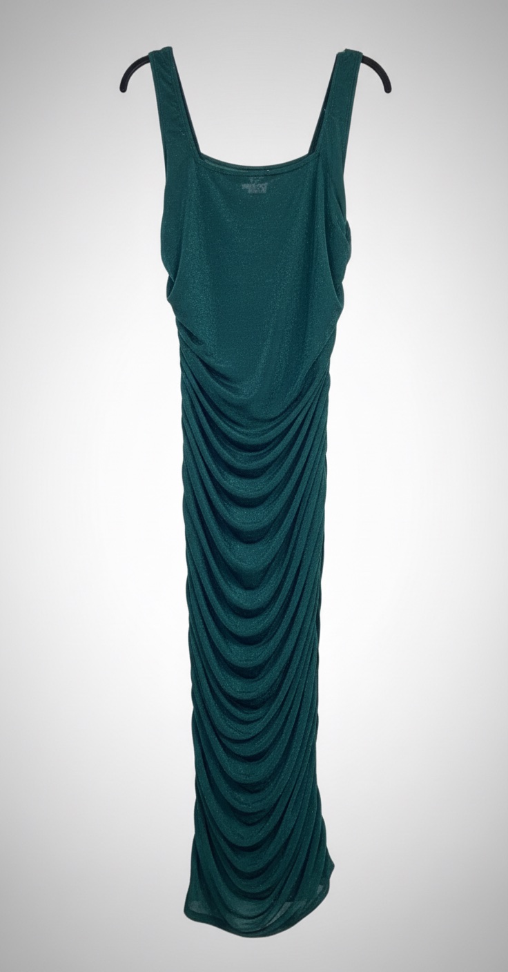 Long green stretchy dress