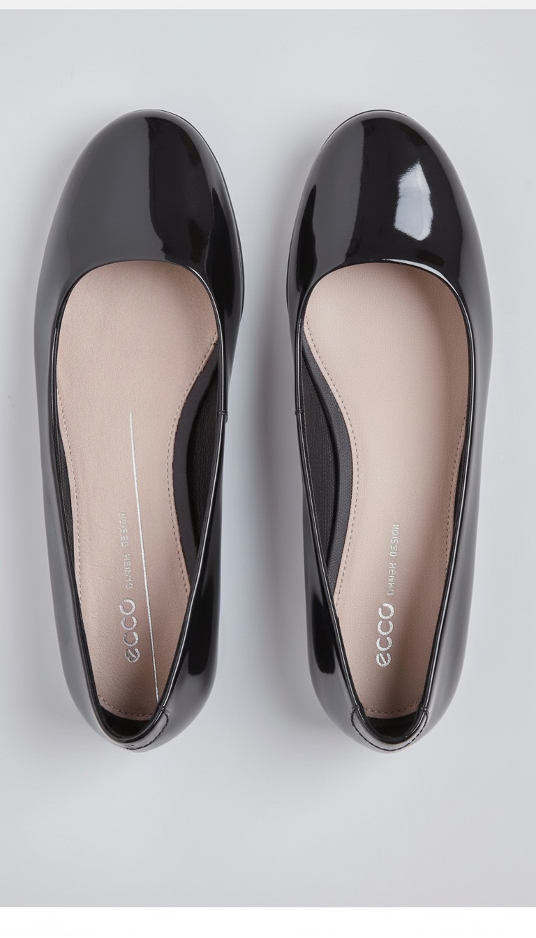 Ballerine noir Ecco authentique 