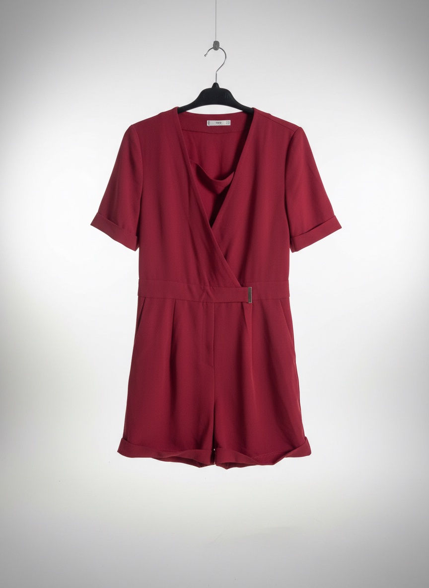 Mango red short jumpsuit