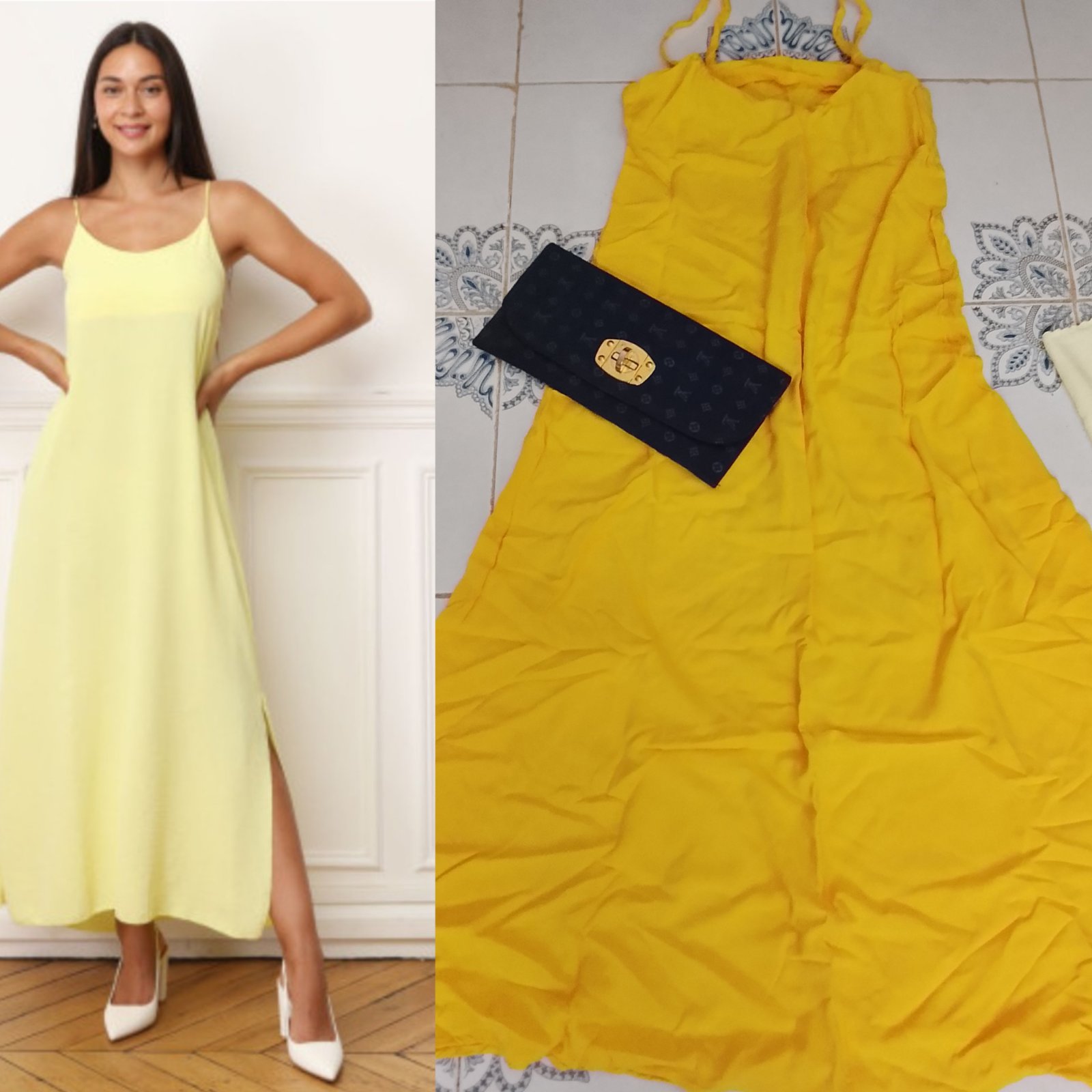 Robe longue bretelle 