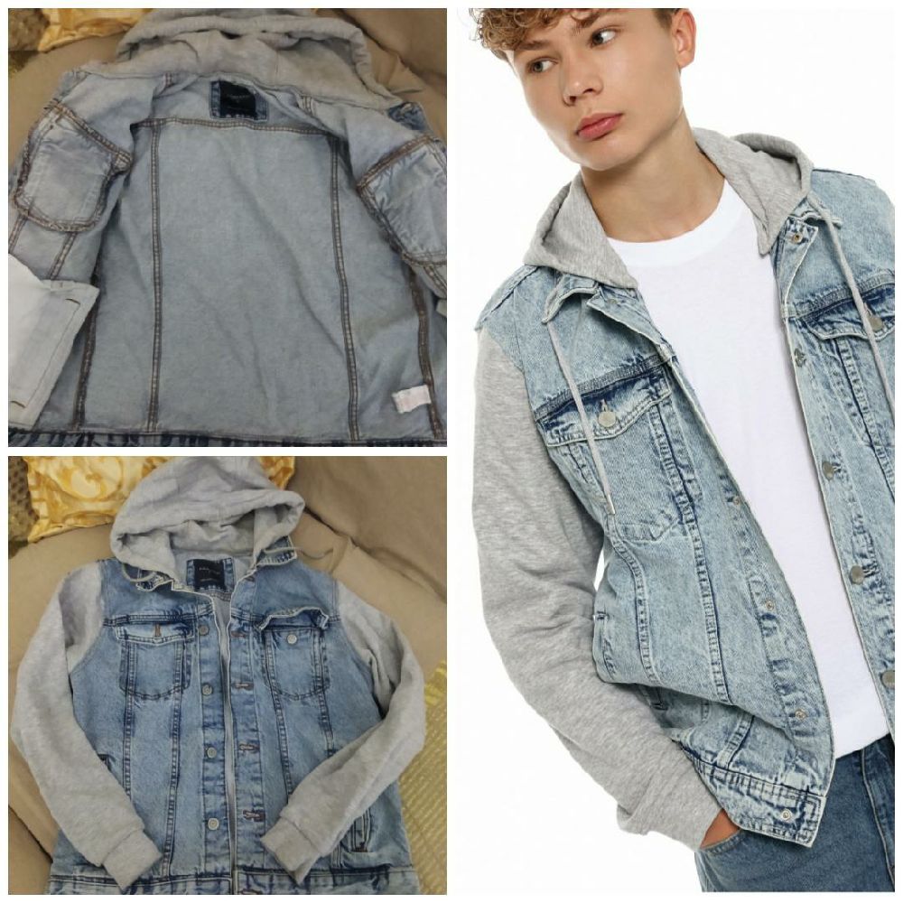 Hooded denim jacket 💙