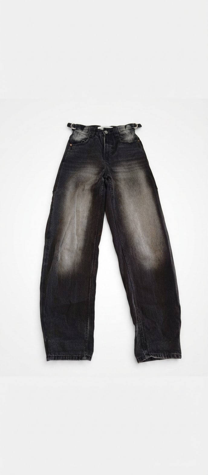 Pantalon noir buggy Bershka