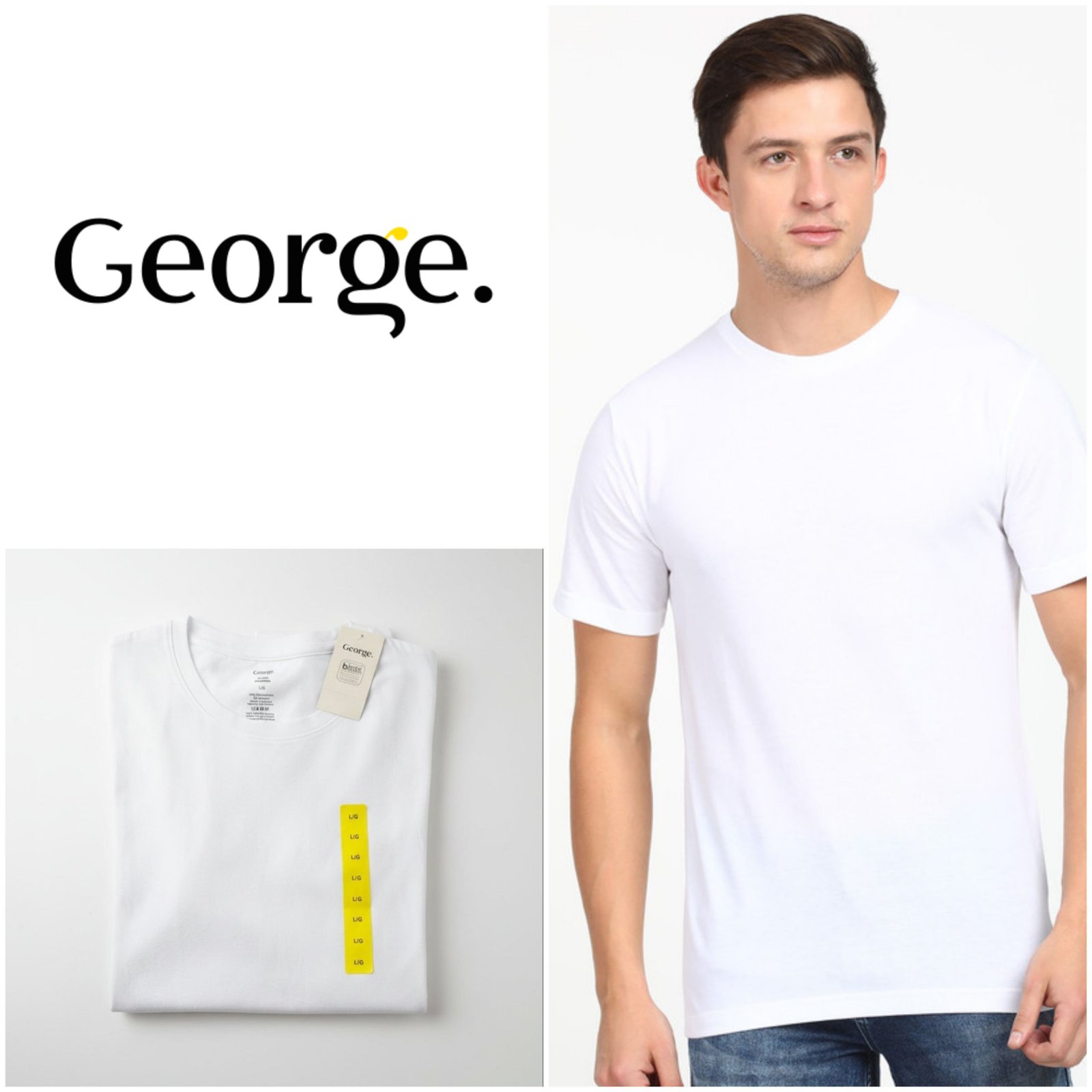 T-shirt blanc George pour homme 