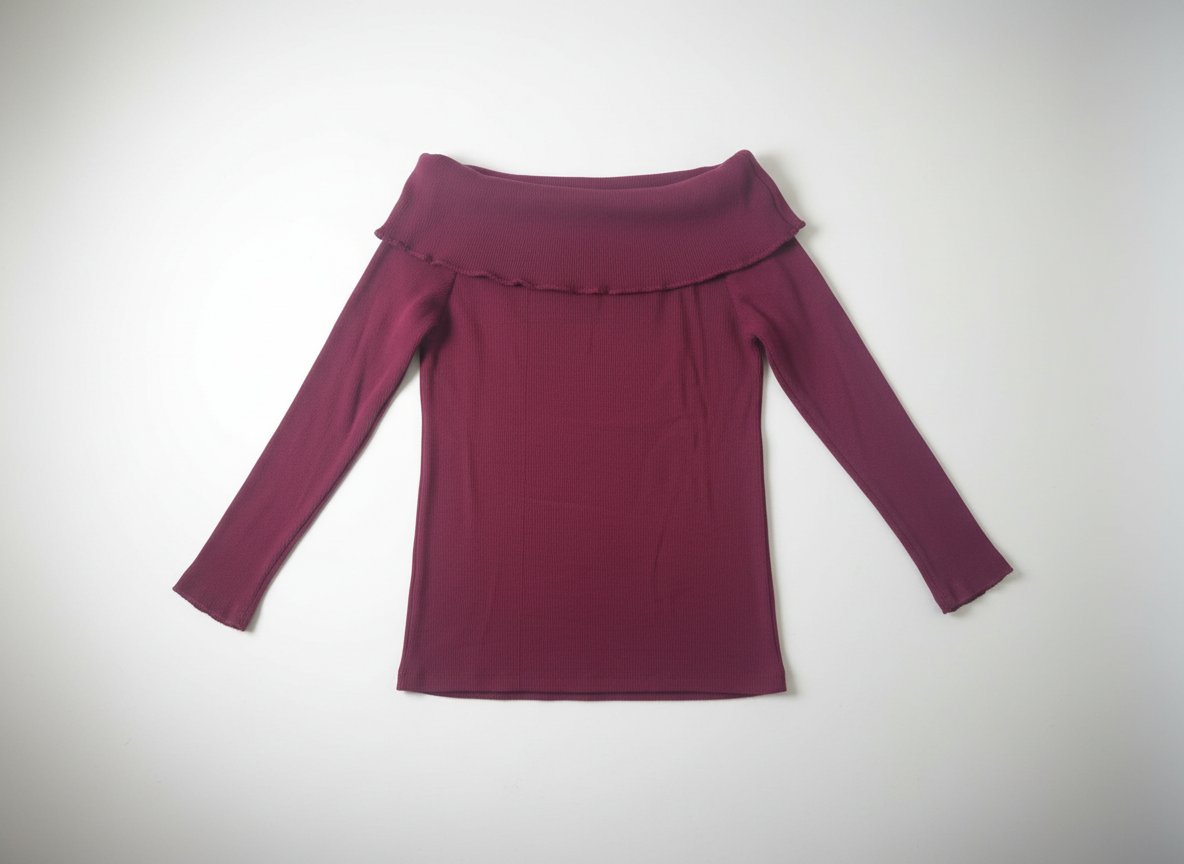Pull col bateau burgundy