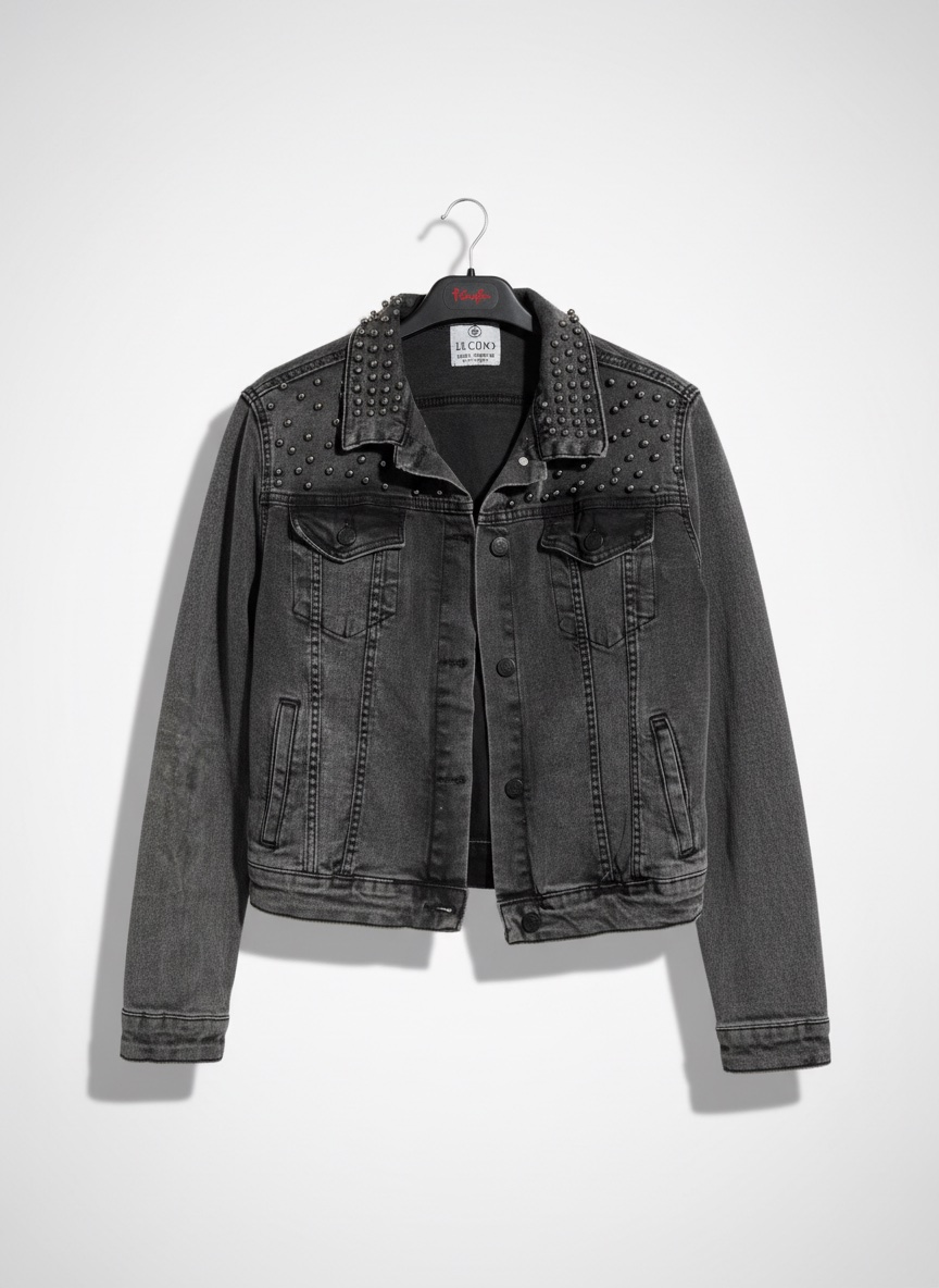 Veste jeans gris