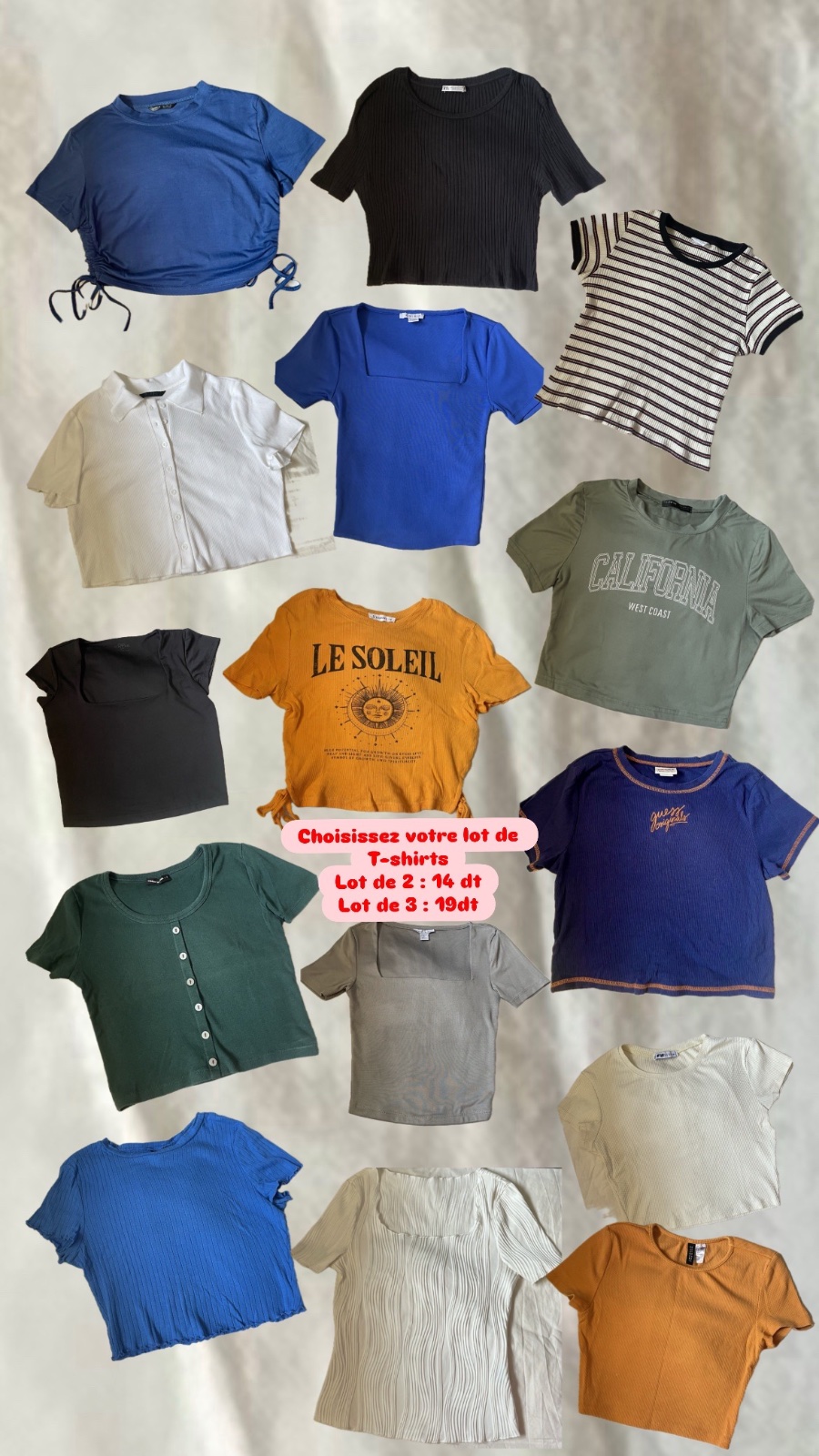 Lot de t shirts stylés