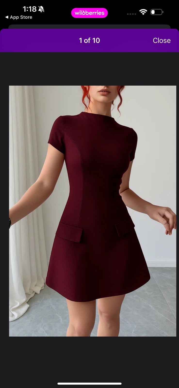  Robe tres class chic rouge bordeaux tres elegante