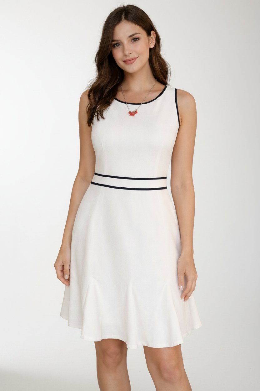 Robe blanche Luisa Spagnoli avec un nœud au dos 🎀 - Taille M