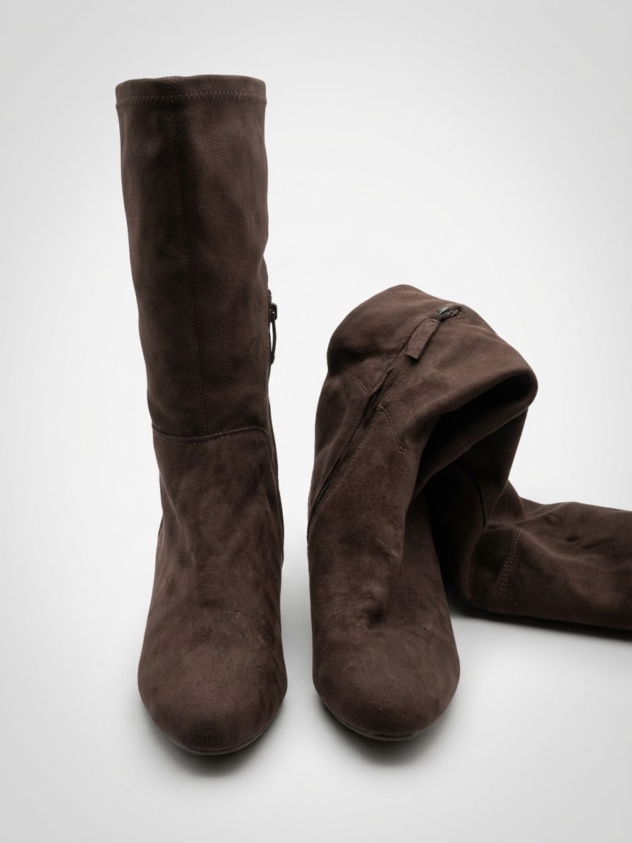 Bottes marron daim