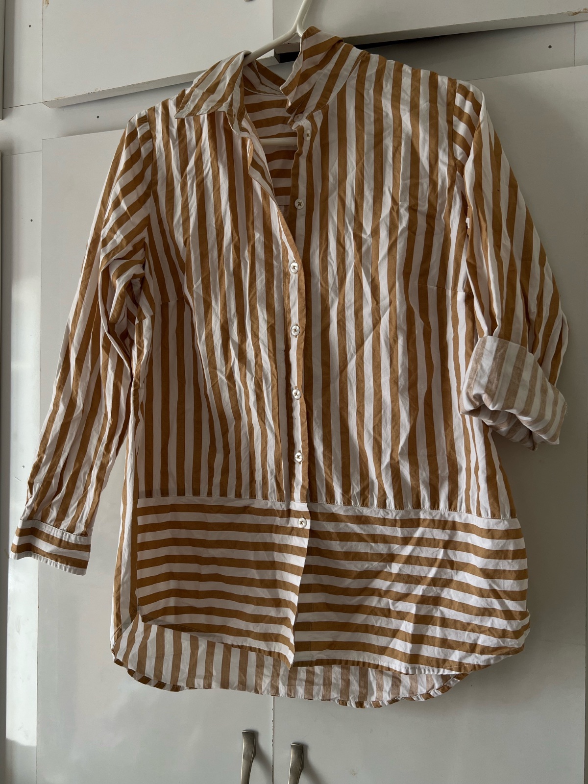Chemise brown stripe