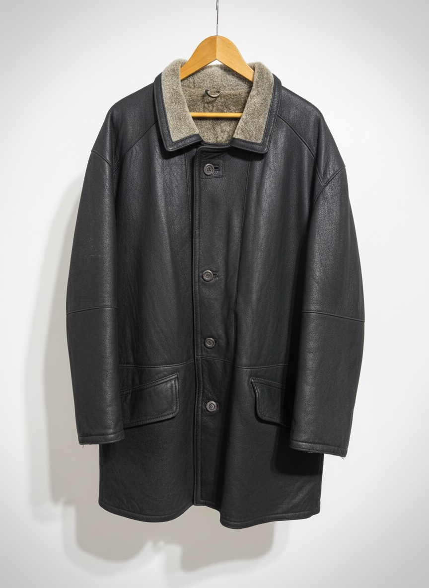Manteau homme cuir Mouton Veritable