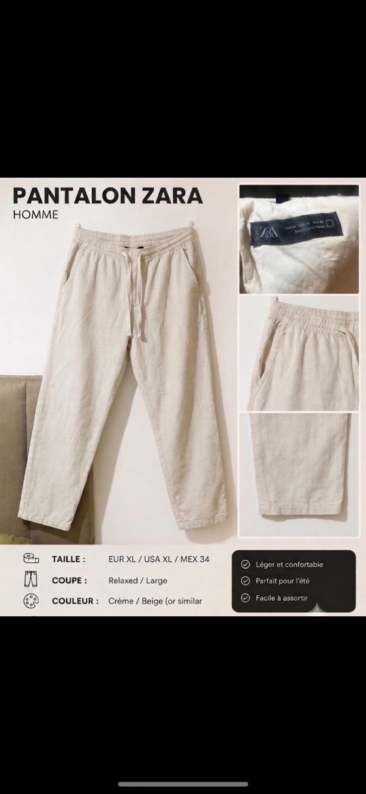 Pantalon kamraya zara
