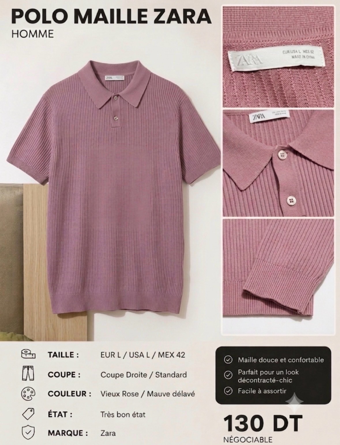 Summer fit t-shirt zara taille l 