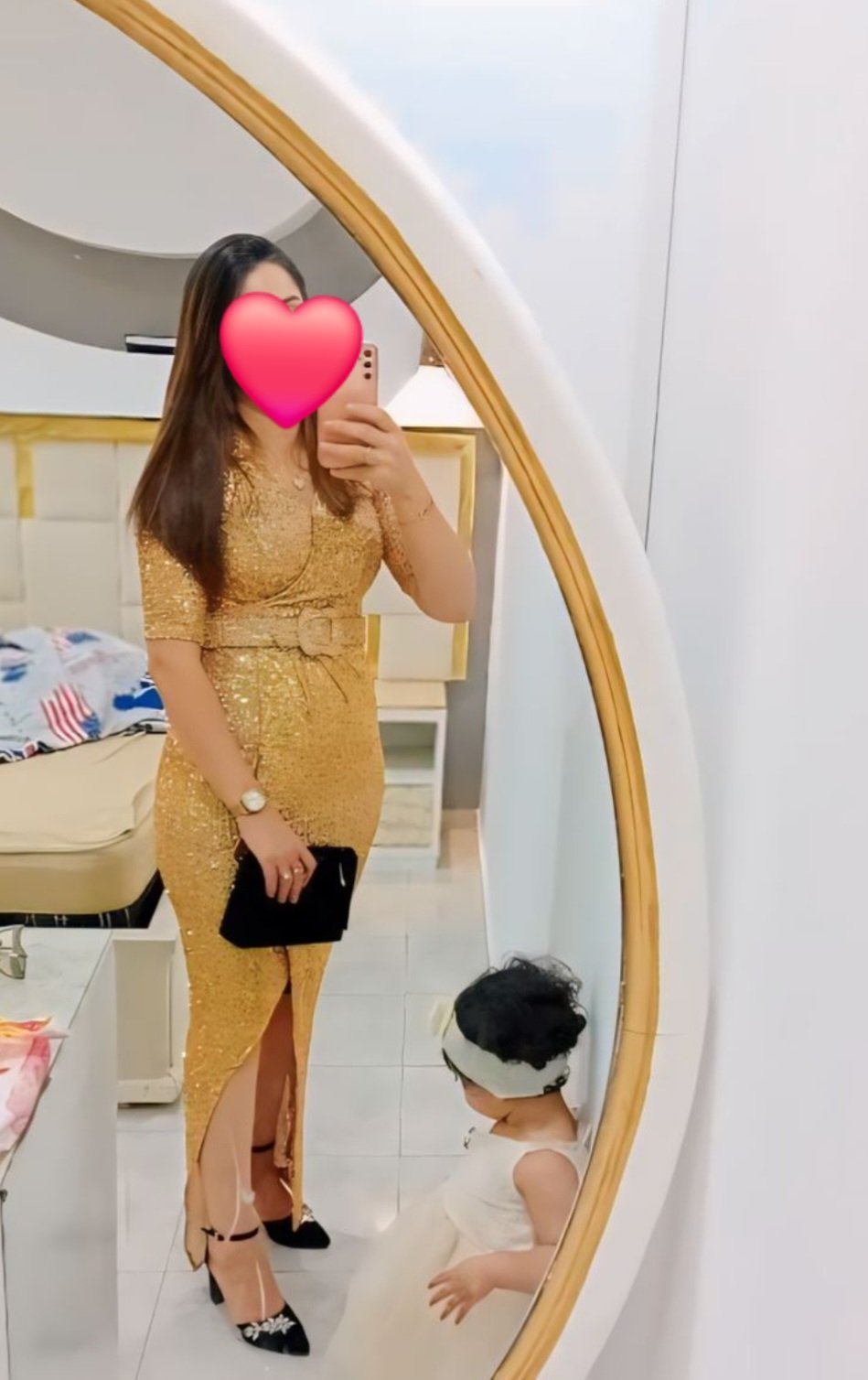 Robe soirée doré 