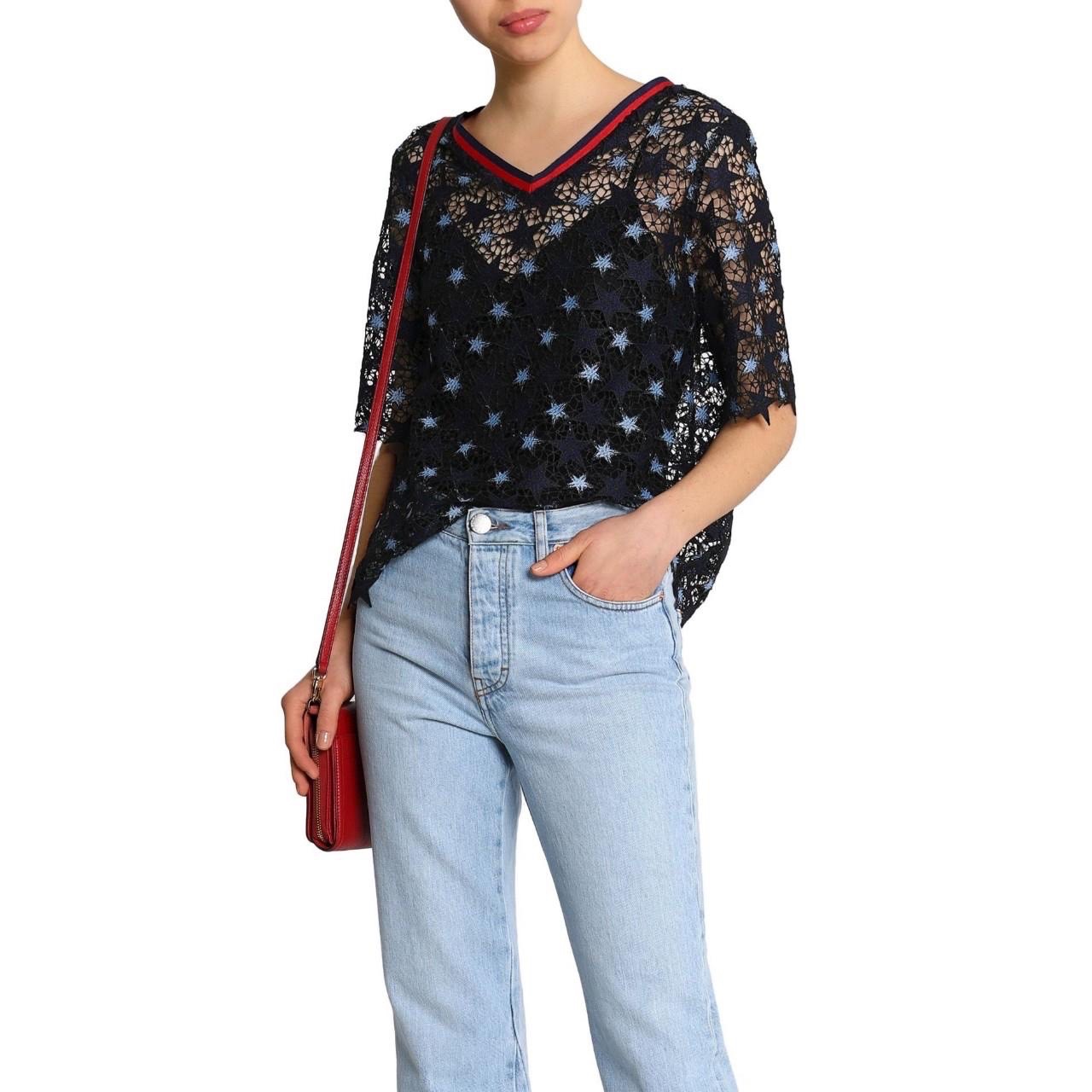 T shirt en dentelle SANDRO Paris 