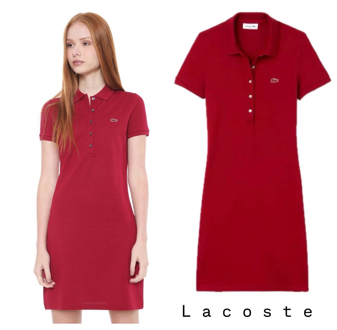 Robe polo LACOSTE 🐊 rouge ❤️