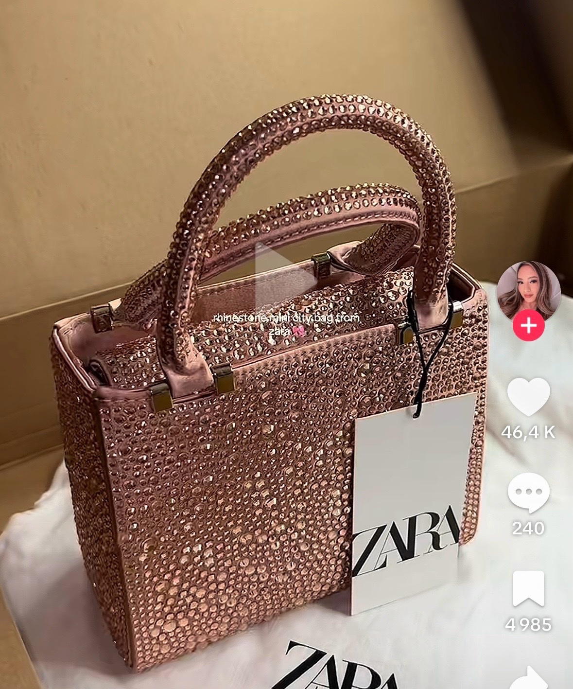 Mini sac brillant zara