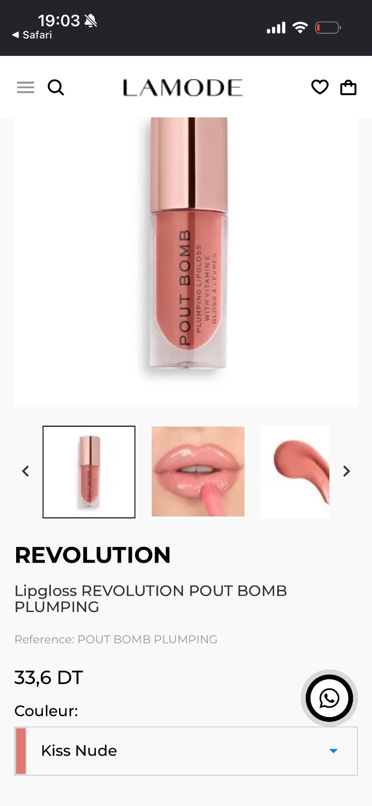 Lipgloss REVOLUTION POUT BOMB PLUMPING