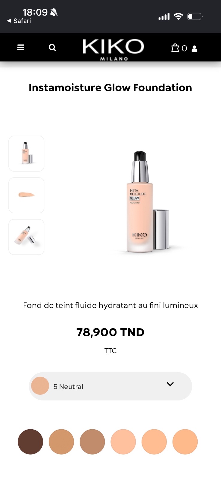 Fond de teint kiko