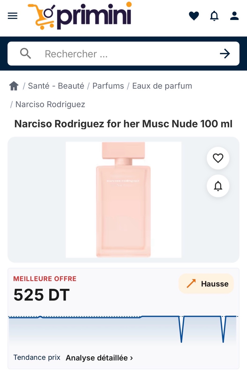 Parfum narcisso musc nude 100ml