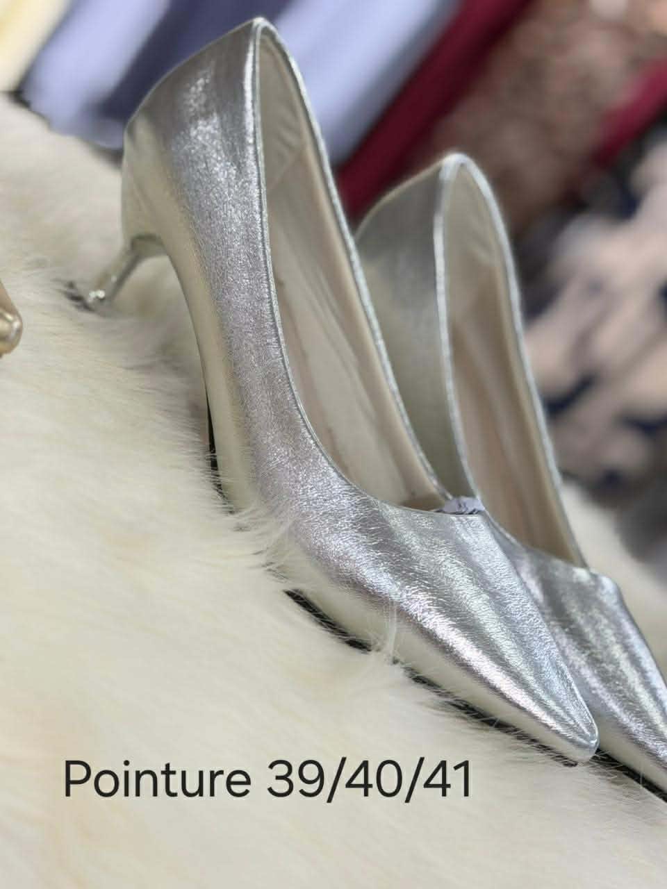 Escarpin argent et doré