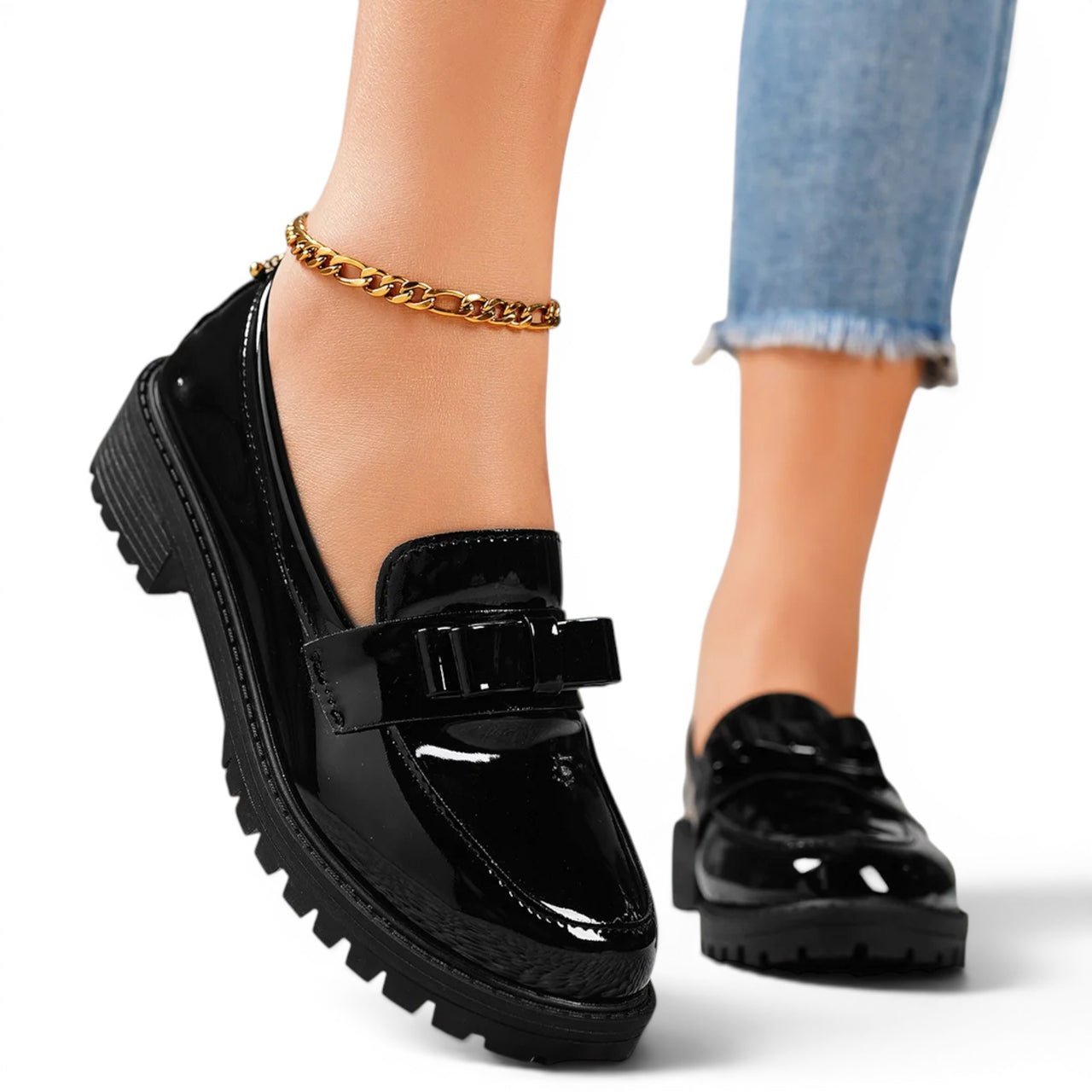 Derbies noir Dione couture
