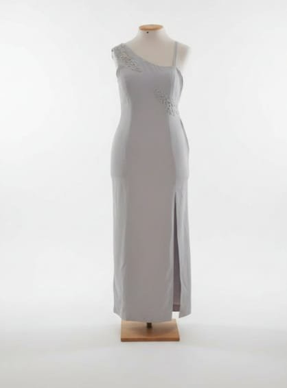 Robe grise argentée glamour 