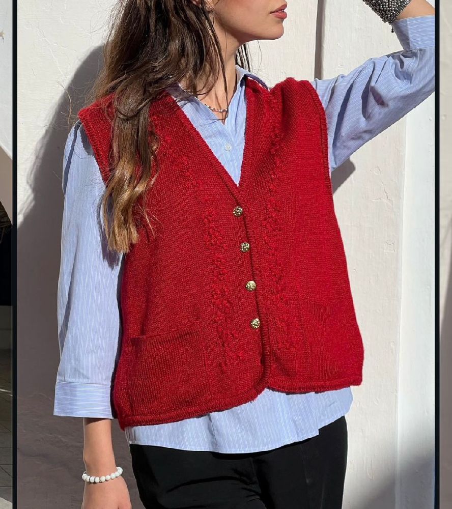 Gilet sans manches rouge 