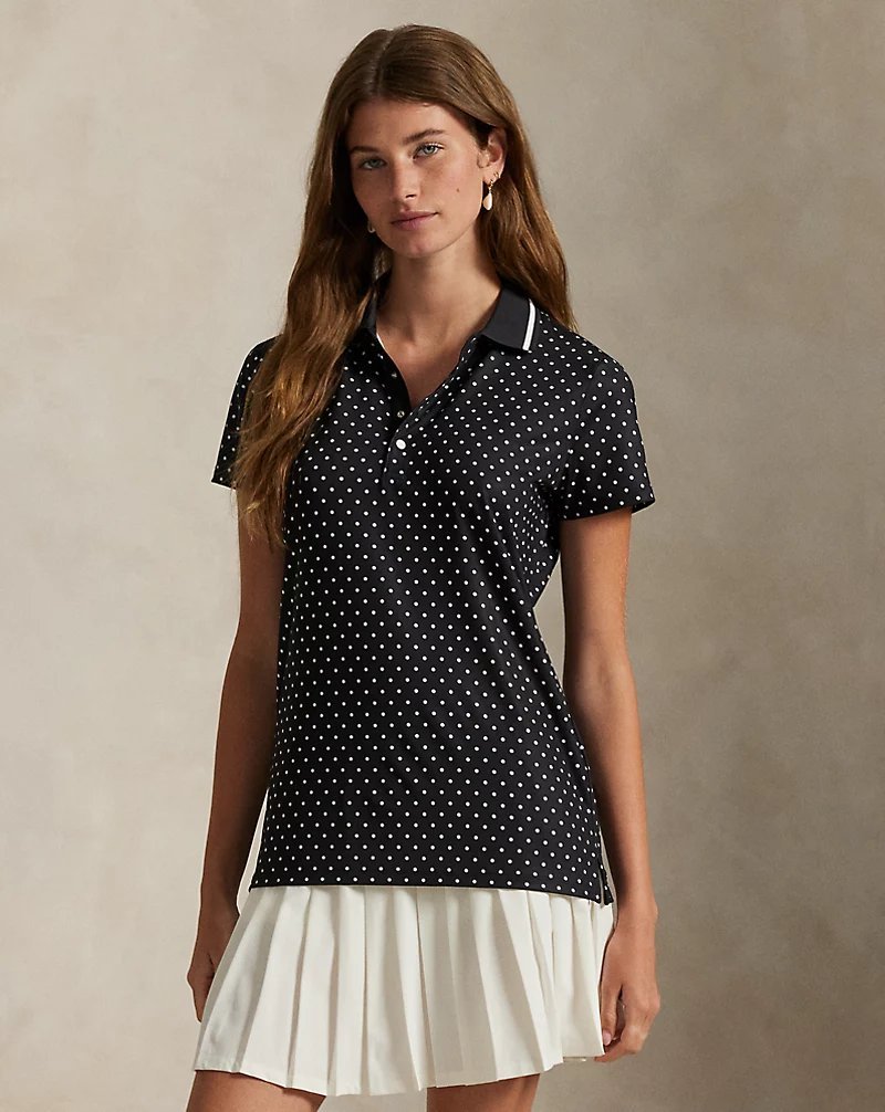 T-shirt Polo à pois blanc de Laura