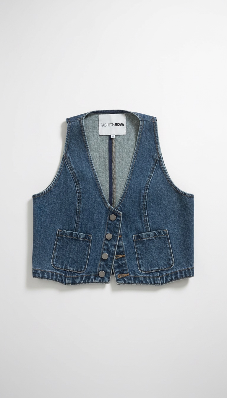 Veste jean sans manche S