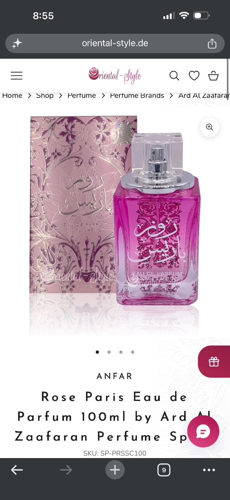Parfum rose paris authentique ,tres feminine 
