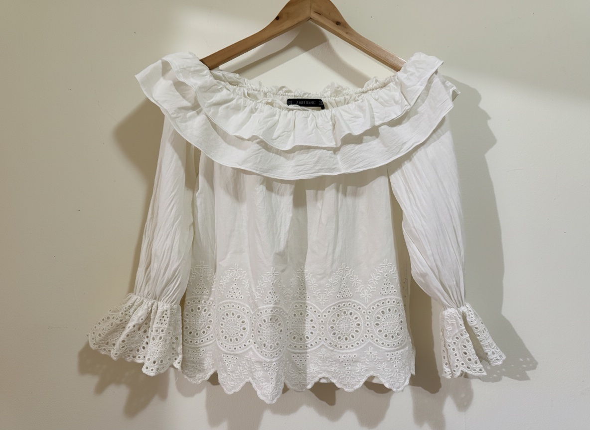 Haut zara broderie anglaise