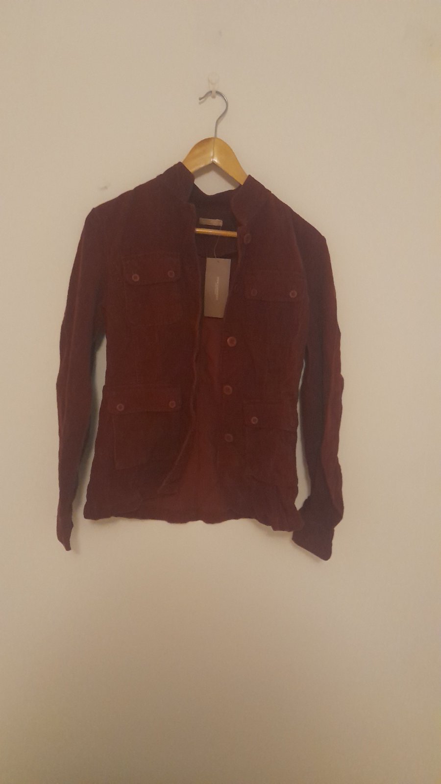 Veste posée, color : wine red