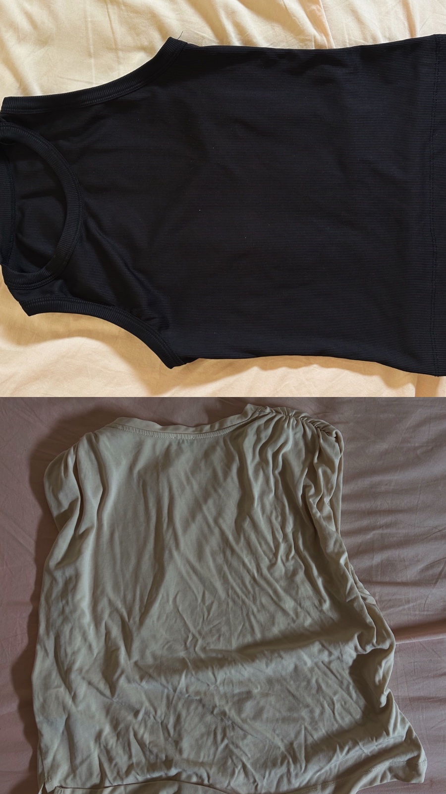 Top noir et beige 