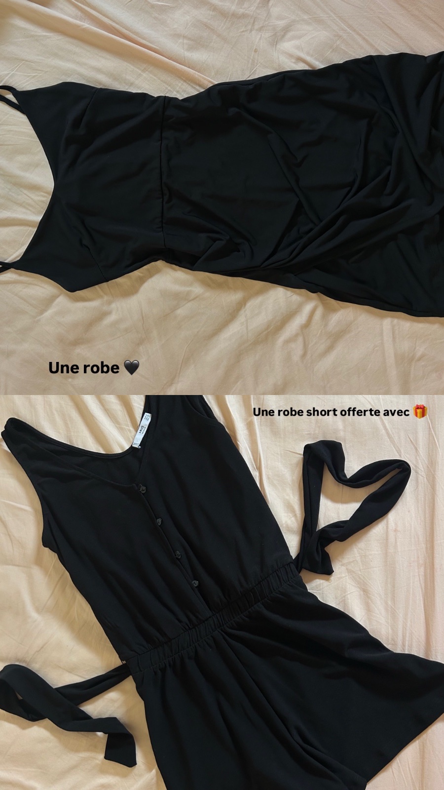 Robe noir + robe short mango 