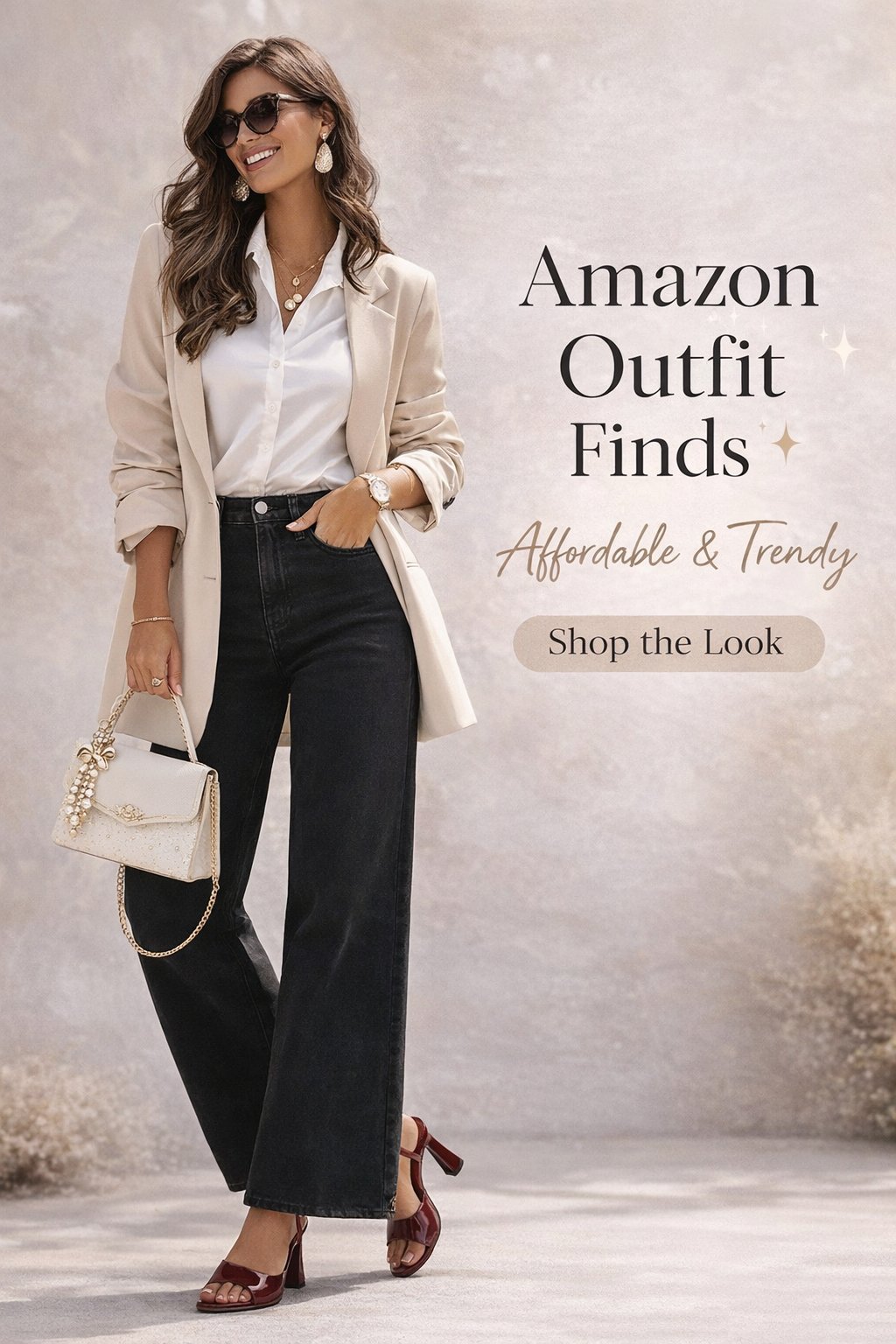 Pontalon noir large (coupe wide leg)