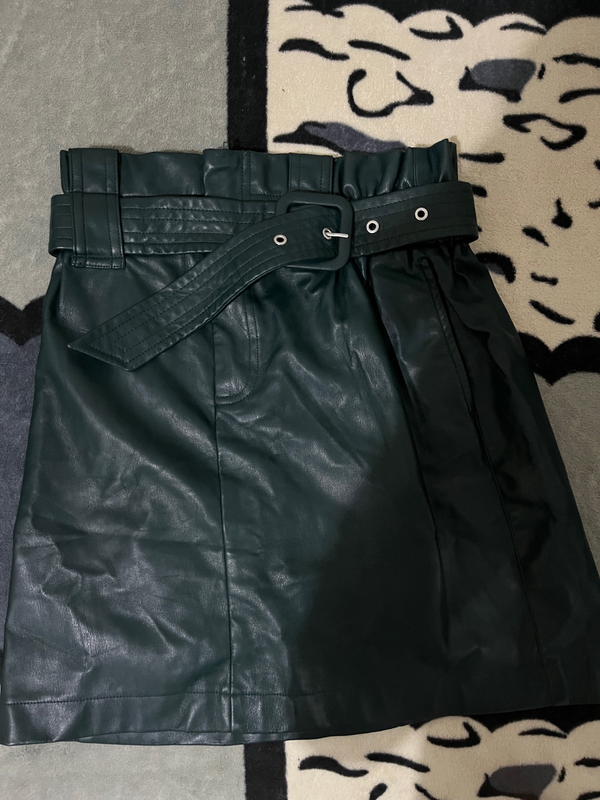 Jupe cuir vert