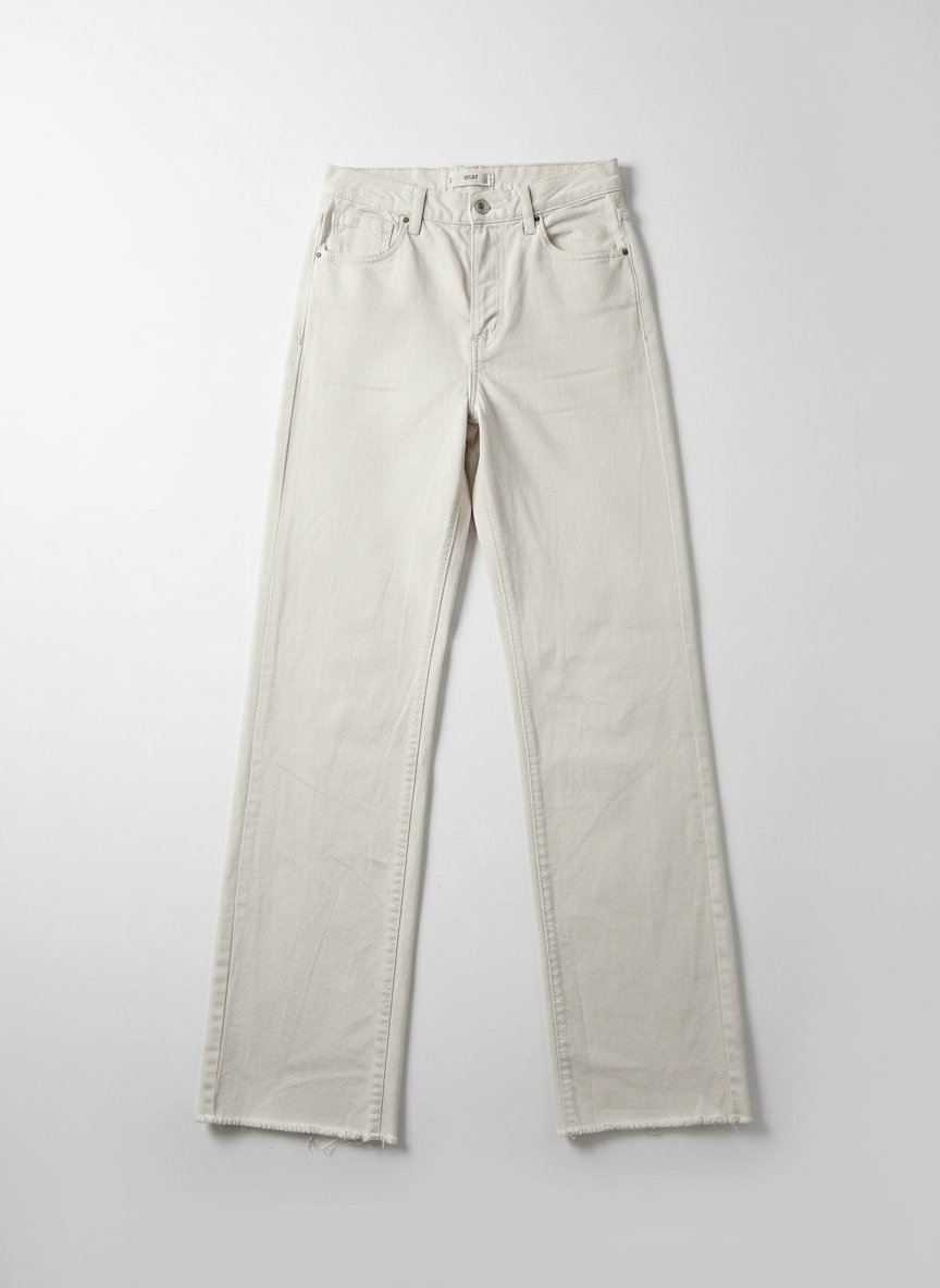 Jean blanc pantalon affine coupe bootcut