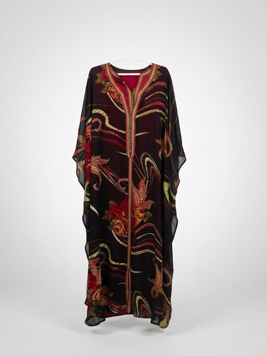Jebba noir avec motif rouge 