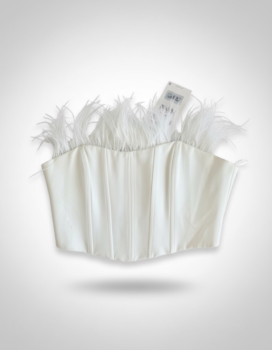 Bustier avec plumes