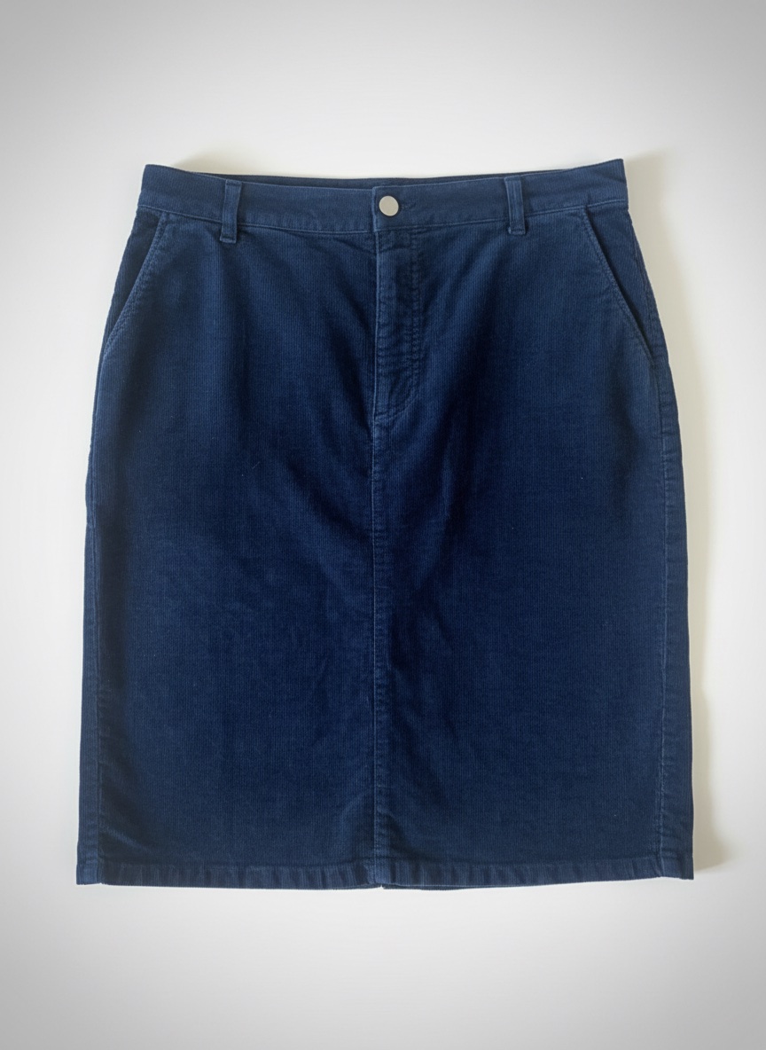 Jupe midi en velour